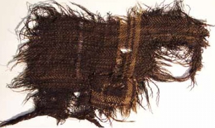 Woven woollen textile from Hallstatt, Iron Age. Photo: NHM Vienna.