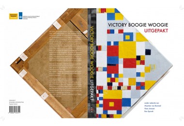 Omslag van de Nederlandstalige publicatie getiteld: Victory Boogie Woogie uitgepakt, onder redactie van Maarten van Bommel, Hans Janssen en Ron Spronk, Amsterdam University Press, ISBN 9789089643711