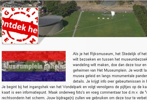 The Museumplein-tour in the MuseumApp.